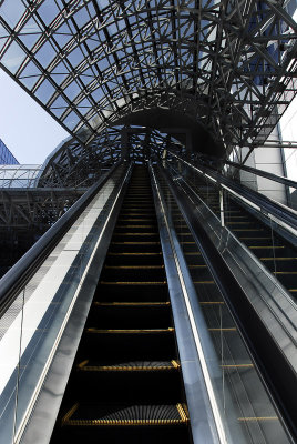 Escalator to upper walkway