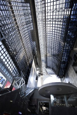 Looking upward from the main hall