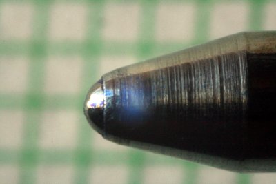 Macro shots of a 1.1mm ball point pen