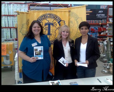 Sept 22 - Promoting Toastmasters at the local hardware store