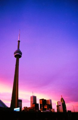 CN Tower and Sunset