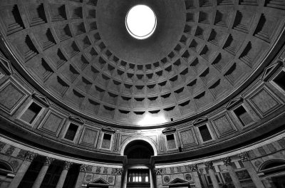 Pantheon Ceiling B&W