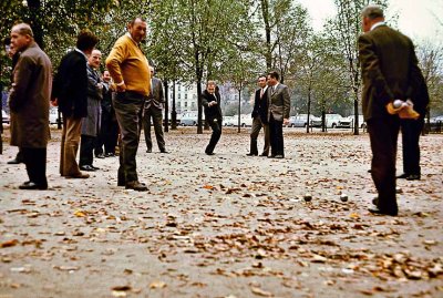 Lawn bowling in Paris, 1970