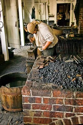 Blacksmith in Colonial Williamsburg