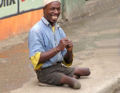 happy guy on the street