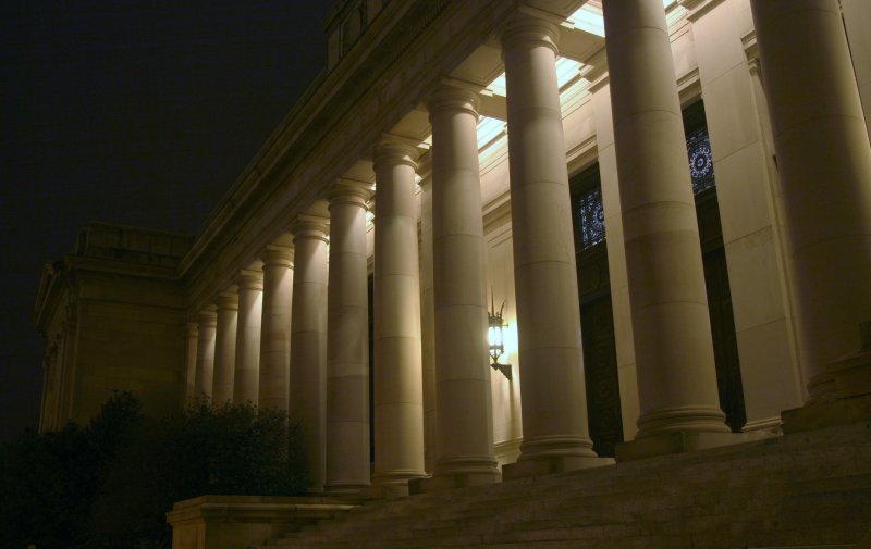 Pillars at night