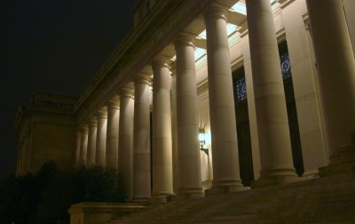 Pillars at night