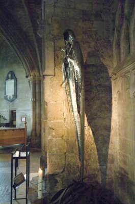 Modern Statue in Tewkesbury Abbey