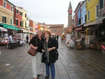 Joan & Sharon in Murano. 

