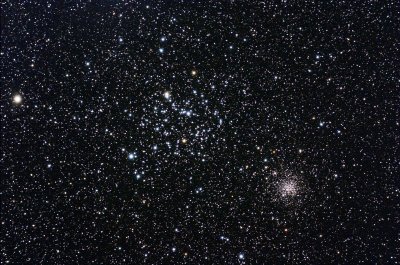 M35 and  globular cluster NGC 2158.  15-Feb-2007