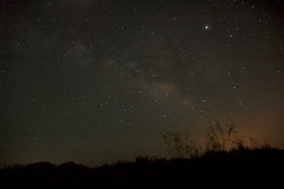 The Teapot - taken from Queen Valley Rd.
Exposure data: Nikon D50, 18-70mm lens set to 18mm, f/3.5, 30 sec. @ ISO 800.