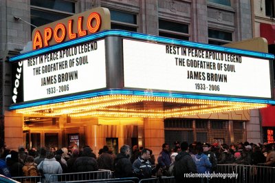 James Brown memorial, Apollo Theater, Harlem, NYC, December 28, 2006
