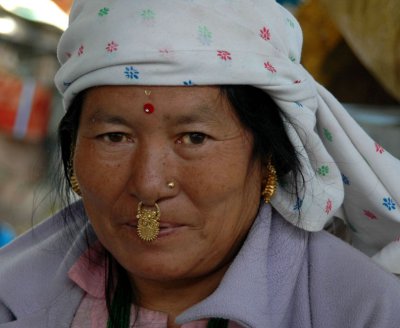Nepalese vegetable seller in Thimpu