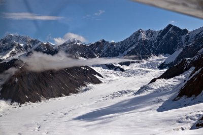 Near the top of the glacier