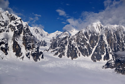 Near the top of the glacier