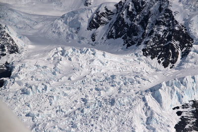 Near the top of the glacier