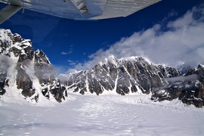 Near the top of the glacier