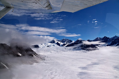 Near the top of the glacier