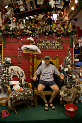 Brian sitting in Santa's chair