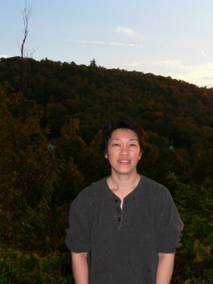 Sheralyn walking in our neighborhood
