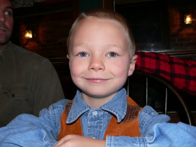 Little Joe ready to eat