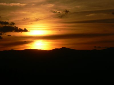 Sunset from deck