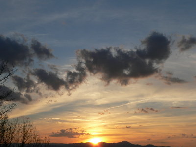 Sunset from deck