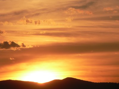 Sunset from deck