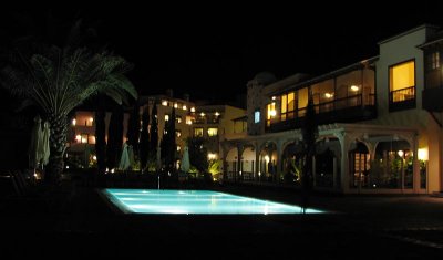 small pool at night