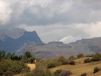 mountains over the dunes