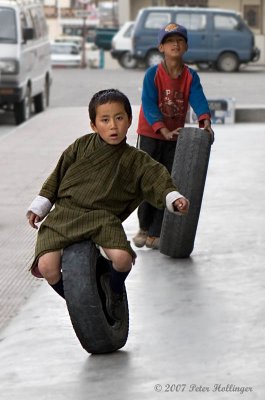 Kids Playing with Tires