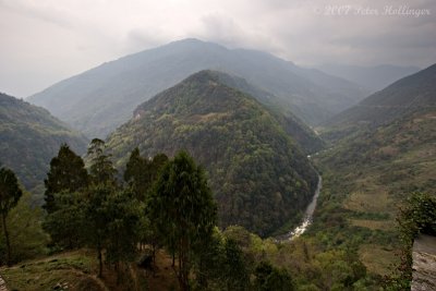 View from Trongsa Dzong