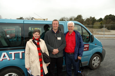 Jim & Glynda with Battle Bus guide, Stewart ,at the American Cemetary