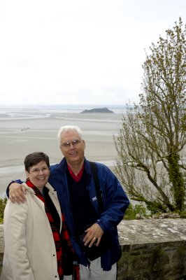 Glynda and Jim at Mont St. Michel