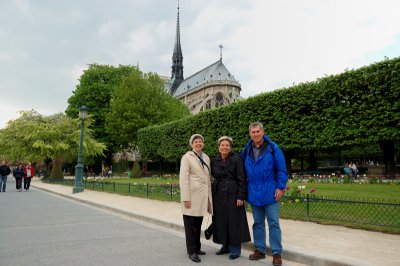 Glynda with Dick and Theo at Notre Dame