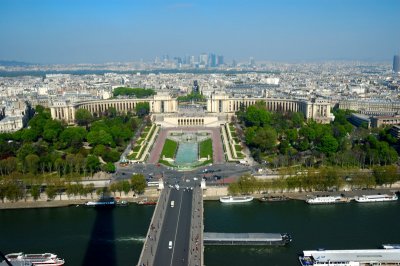 Palais de Chaillot & Trocadero Gardens viewed from Eiffel Tower
