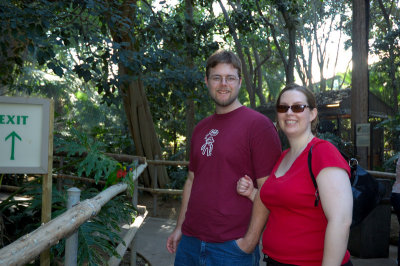 Katherine & Gerald in Lorikeet enclosure