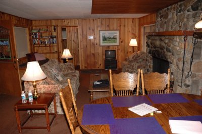 Living area of our cabin in Wawona