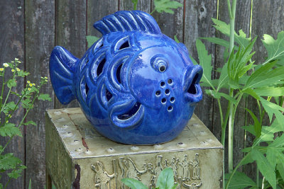 Blue Fish Sculpture