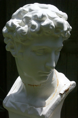 Male Bust Sculpture, Detail