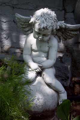 Marble Cherub Sculpture