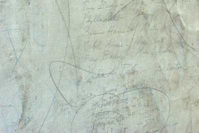 Grafitti on Back of Stage Drop, 1930s