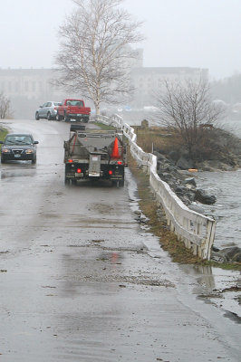Piscataqua Street, Plowing Debris after Tide Drops