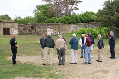 Group gathered at Fort Stark