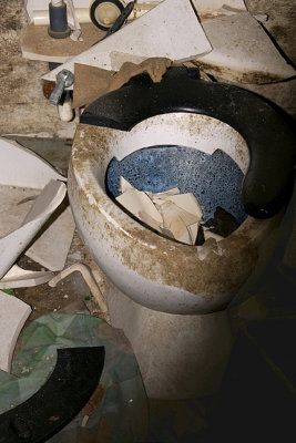 Busted toilet, HECP interior