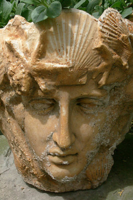 Man's head planter