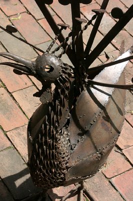 Peacock sculpture
