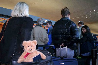 Frimpong Checking in at Washington Dulles International Airport