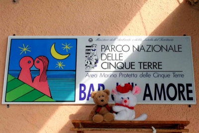 A loving couple at Bar dell'Amore