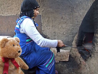 Egyptian peasant baking